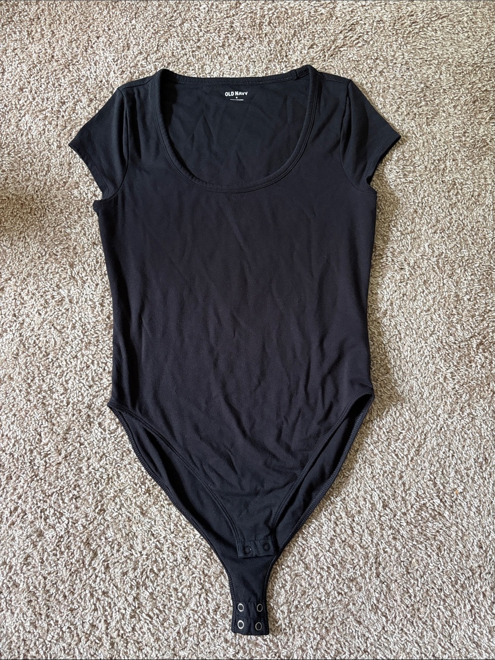 Old Navy Black Scoop Neck Bodysuit